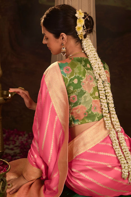 Saree Lucknow Dola Silk